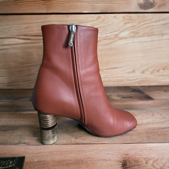 NEOUS Tan Clowesia Leather Ankle Boots - Size 38.5 - Picture 7 of 15
